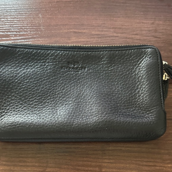 Coach Black Leather Wristlet - Picture 2 of 4